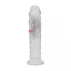 LED Vibrating Straight Cock - 6 / 15 cm - Transparent